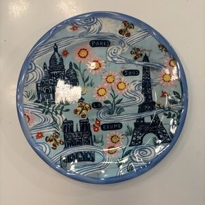 Anthropologie Nathalie Lete Paris Brume Eiffel Tower Francophile Dinner Plate